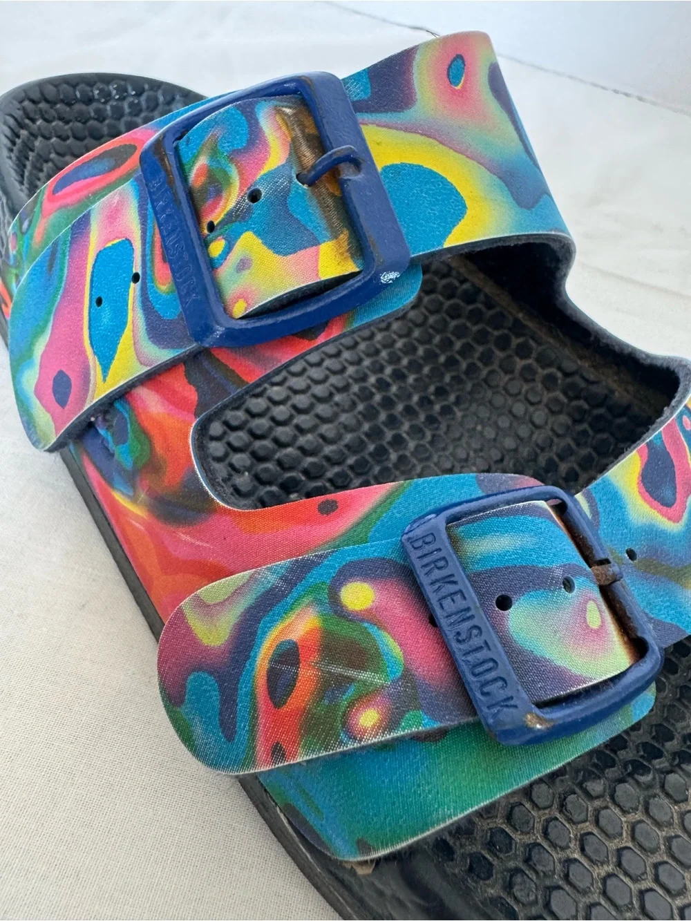 Birki's by Birkenstock Multicolor Swirl Two-Buckle Sandals Size 6
